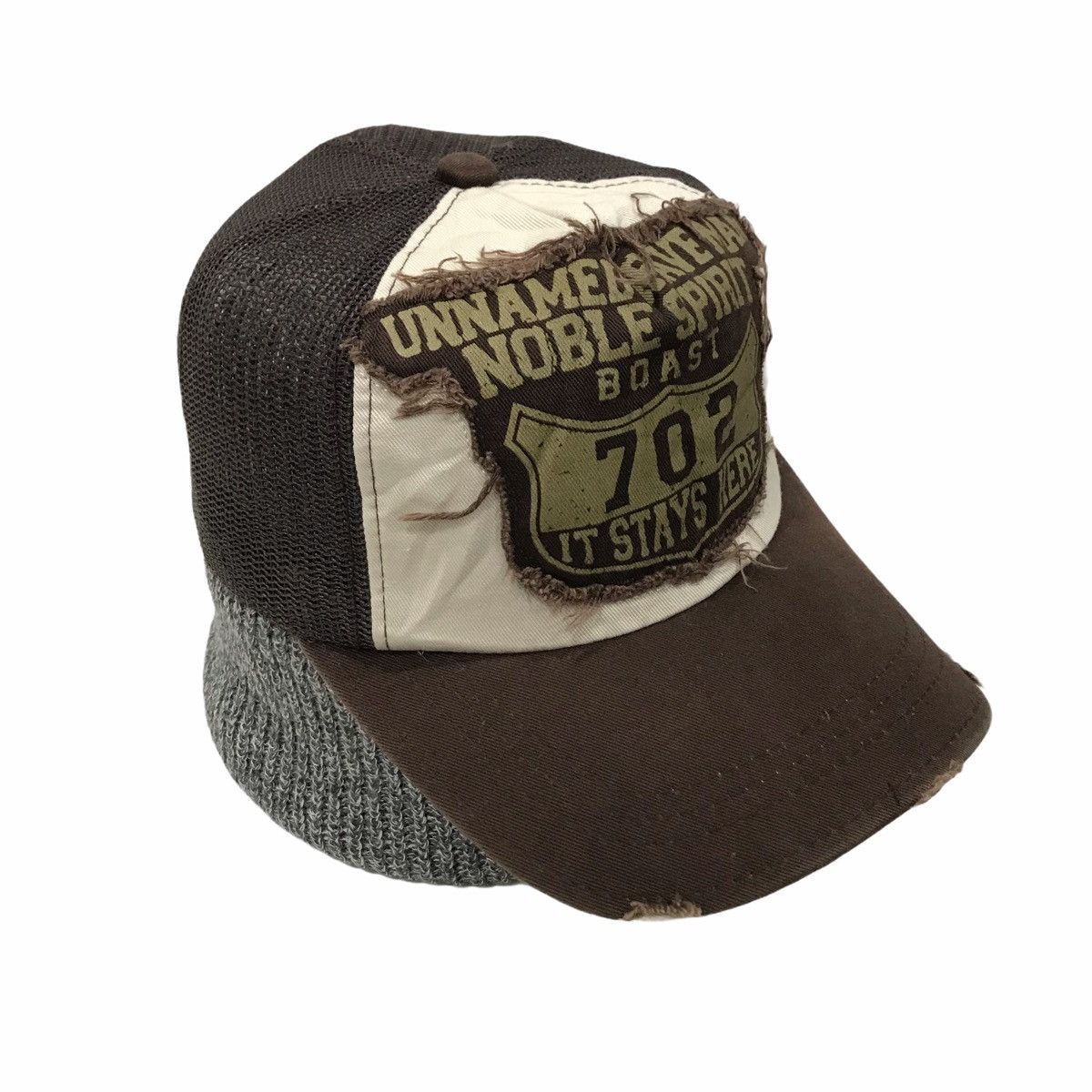 Designer Unamed Brave Man Noble Spirit Distressed Trucker Hats Caps Size ONE SIZE - 1 Thumbnail