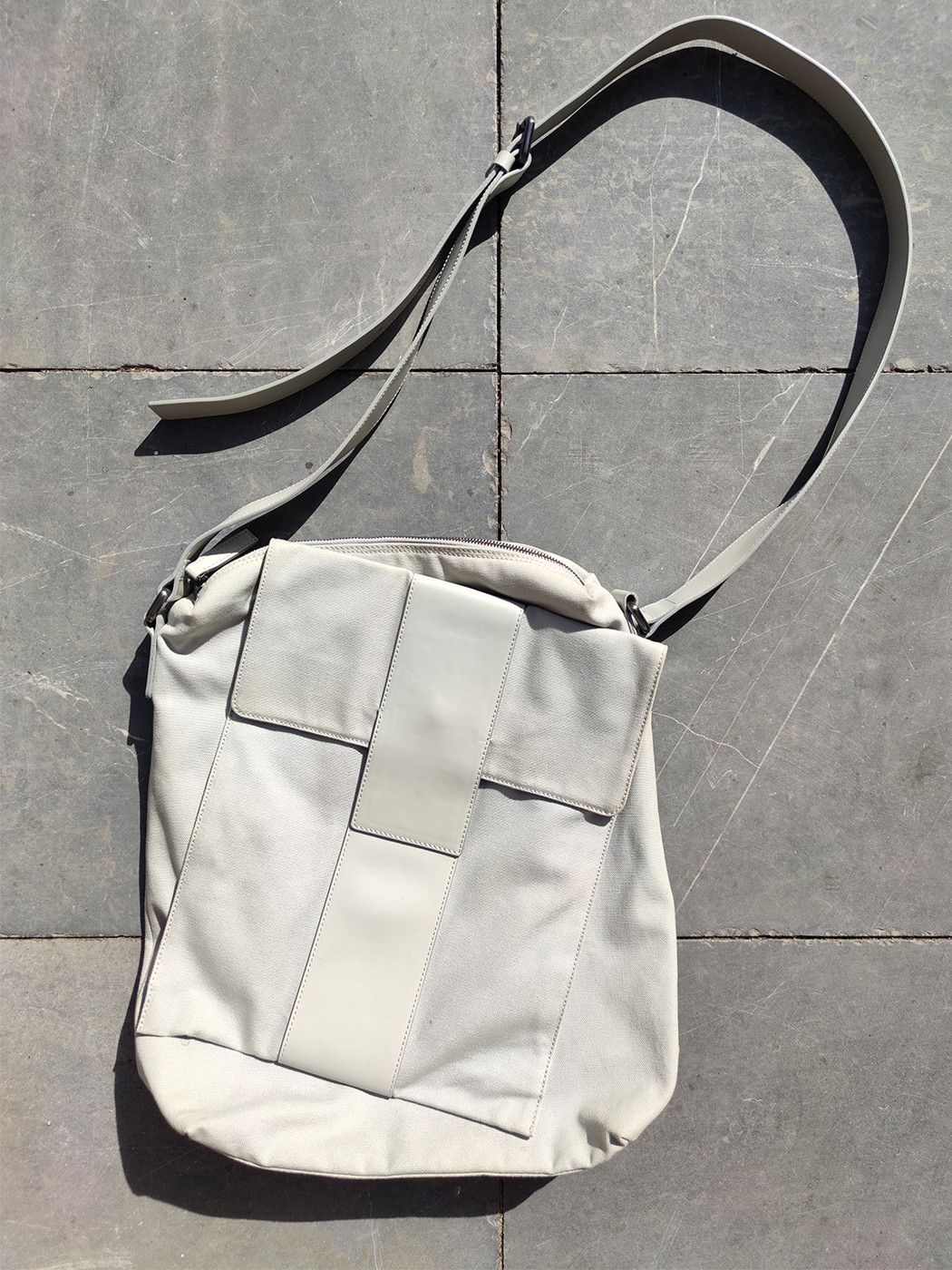 Pre-owned Jil Sander 2008  Raf Simons Nylon Crossbody Bag In White