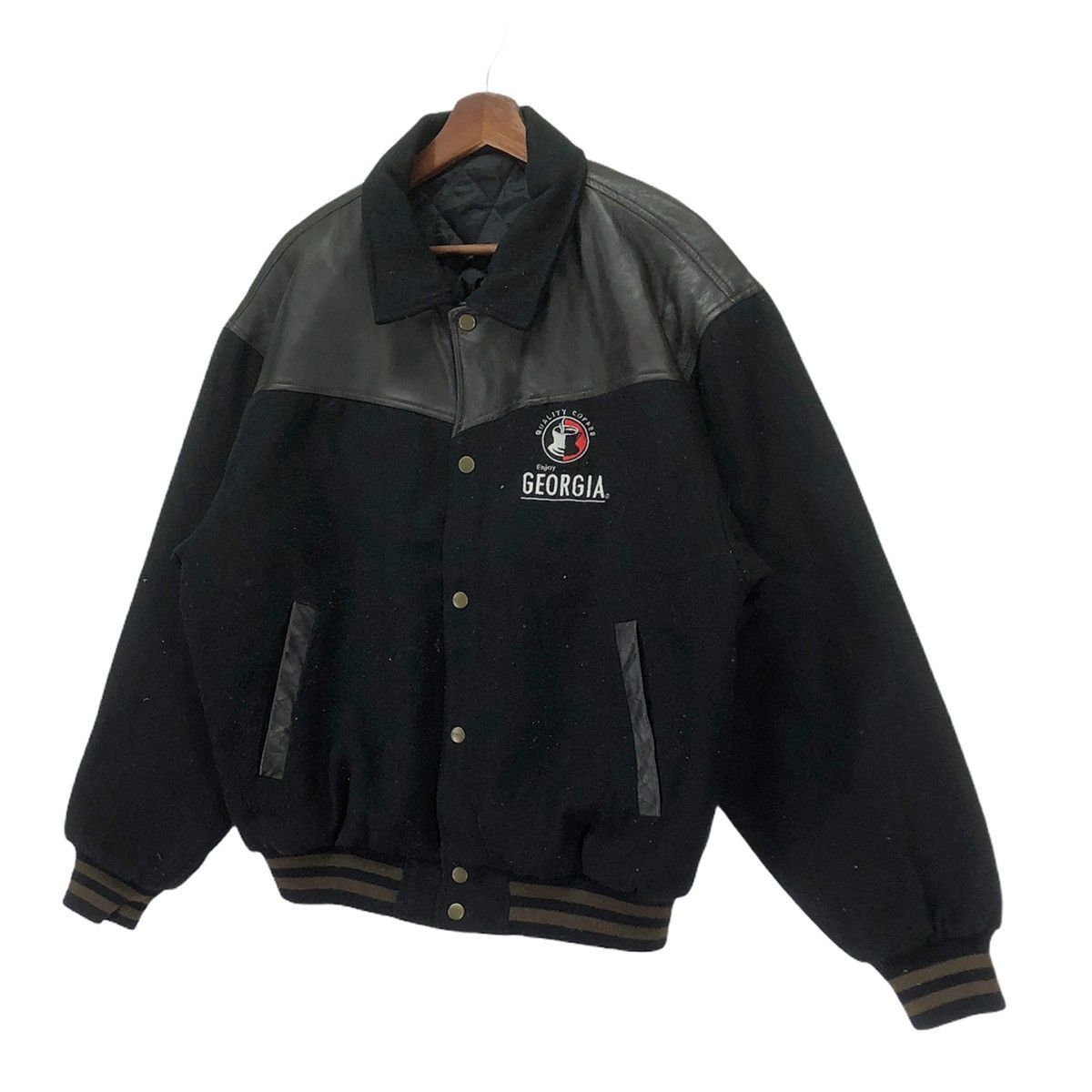 Vintage Vintage Georgia Coffee Classic Original Varsity Wool Jacket Size US M / EU 48-50 / 2 - 2 Thumbnail