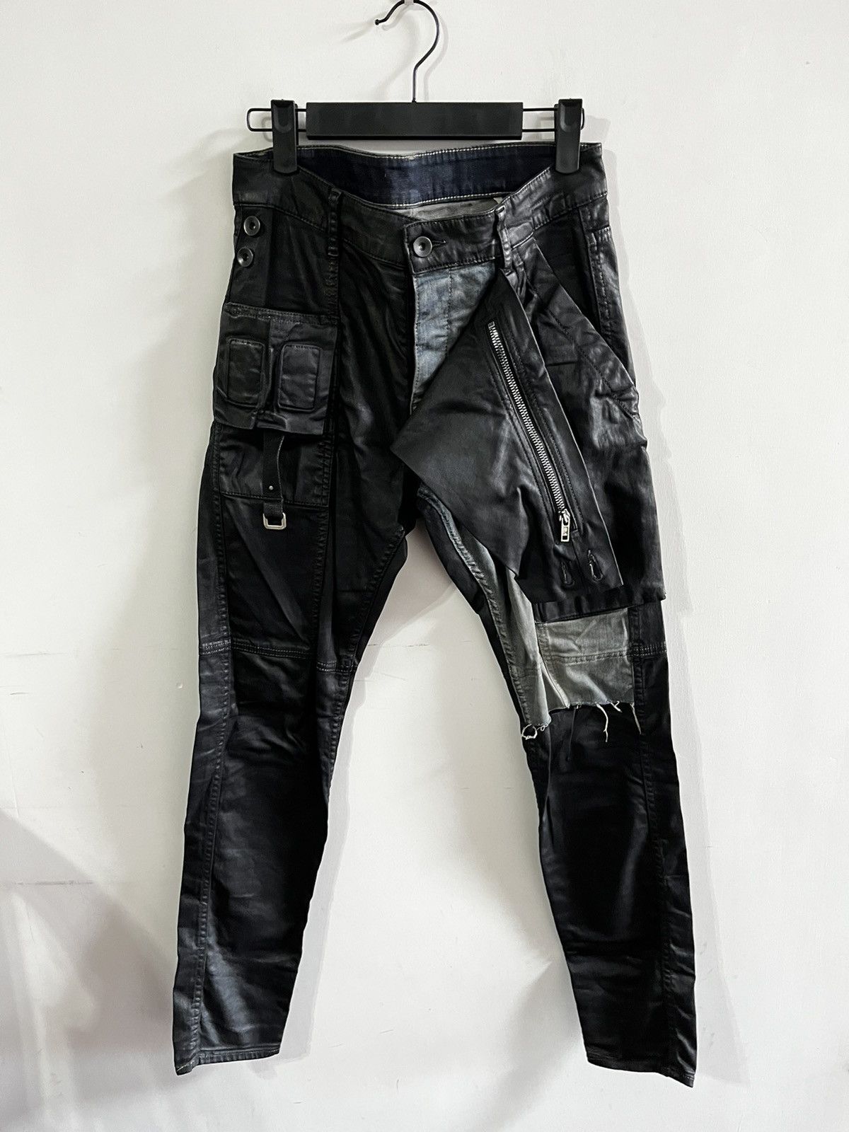 Rick Owens Drkshdw 19ss Wax Hustler Combo Memphis Cut Denim Jeans
