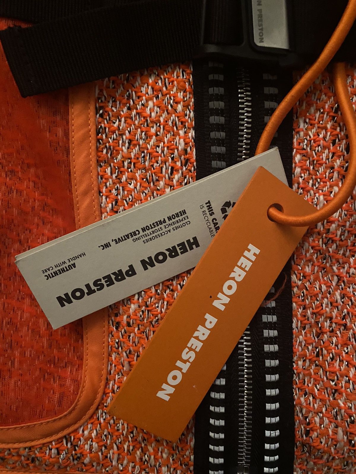 Heron Preston Heron Preston orange tweed utility vest Size L / US 10 / IT 46 - 2 Thumbnail