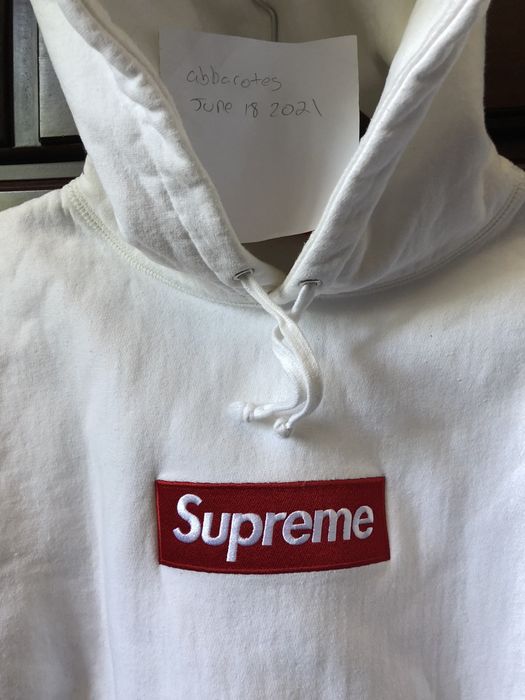 supreme box logo hoodie grey sweatshirt M fw16