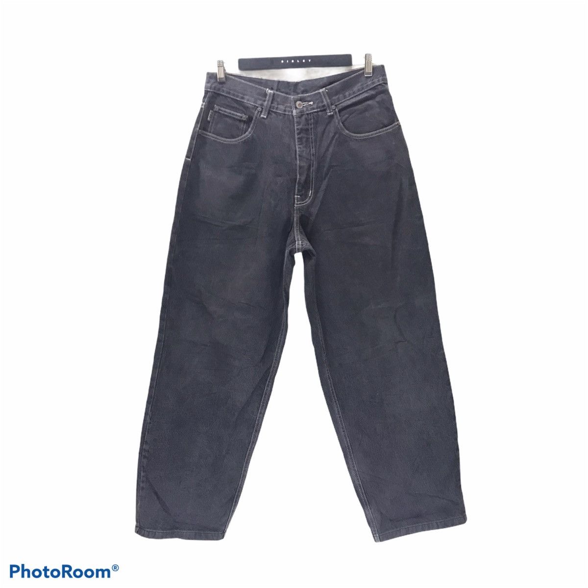 Pelle Pelle Pelle Pelle Marc Buchanan Black Denim Baggy Jeans Size US 33 - 2 Thumbnail