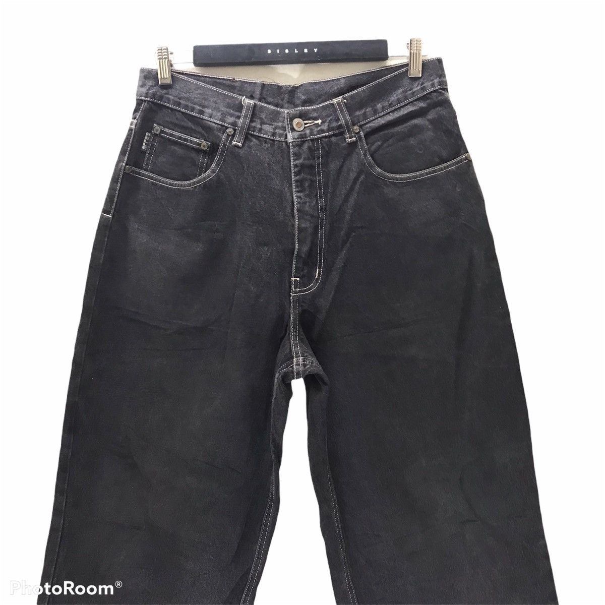 Pelle Pelle Pelle Pelle Marc Buchanan Black Denim Baggy Jeans Size US 33 - 3 Thumbnail