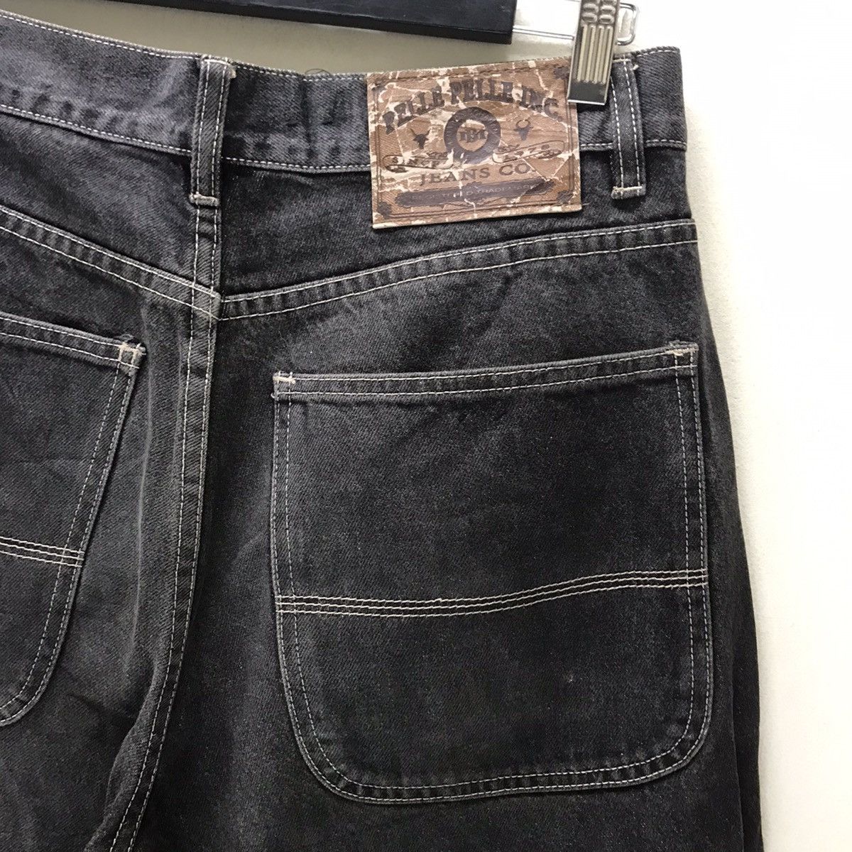 Pelle Pelle Pelle Pelle Marc Buchanan Black Denim Baggy Jeans Size US 33 - 13 Thumbnail