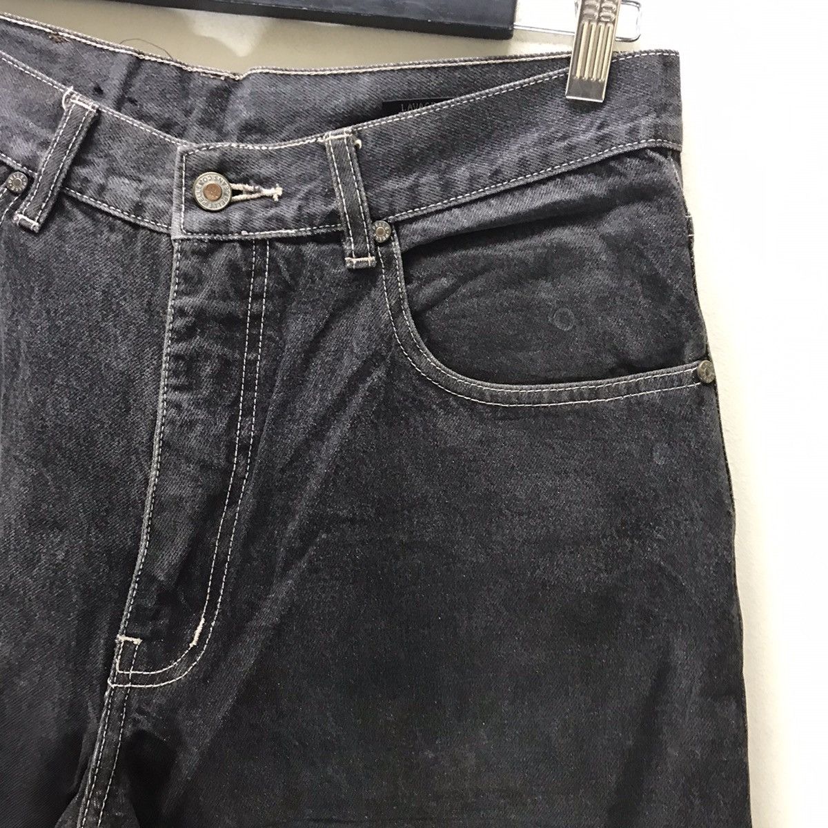 Pelle Pelle Pelle Pelle Marc Buchanan Black Denim Baggy Jeans Size US 33 - 5 Thumbnail