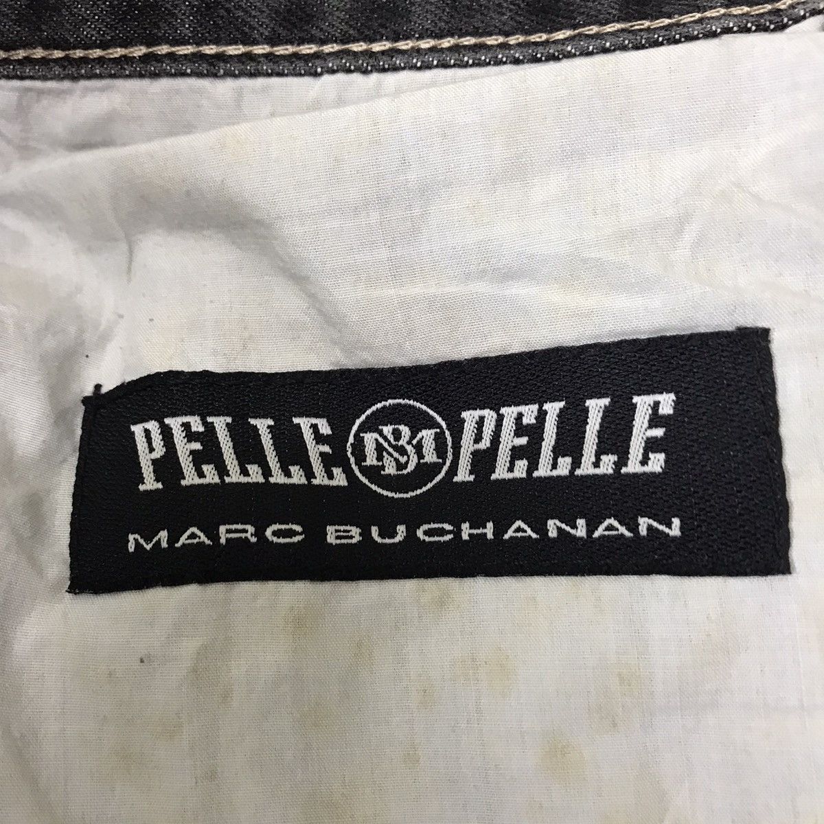 Pelle Pelle Pelle Pelle Marc Buchanan Black Denim Baggy Jeans Size US 33 - 21 Thumbnail