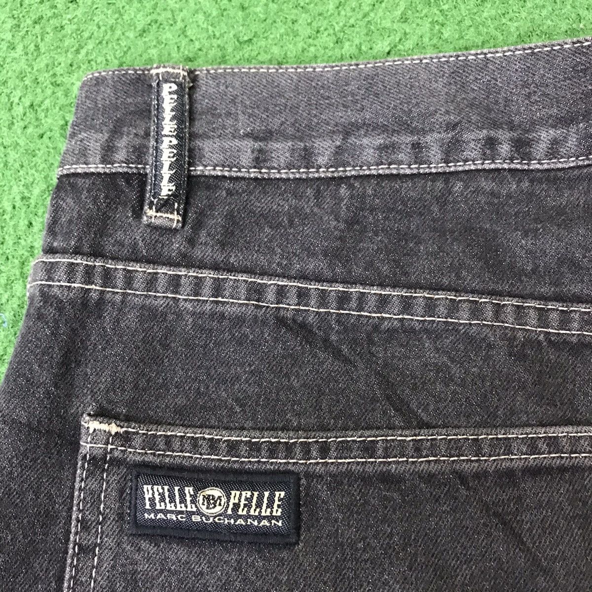 Pelle Pelle Pelle Pelle Marc Buchanan Black Denim Baggy Jeans Size US 33 - 18 Thumbnail