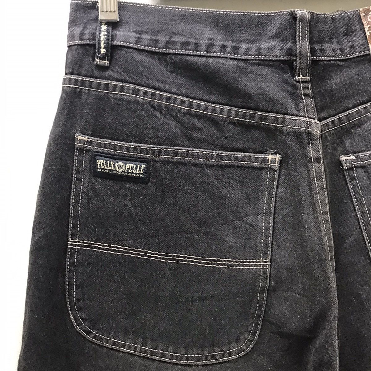 Pelle Pelle Pelle Pelle Marc Buchanan Black Denim Baggy Jeans Size US 33 - 12 Thumbnail