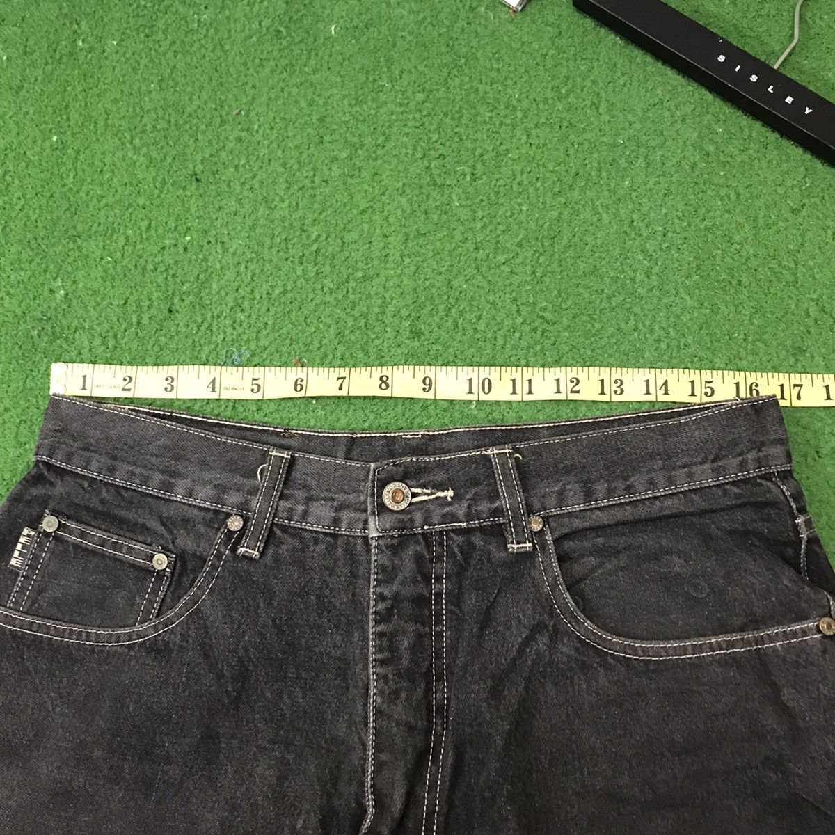 Pelle Pelle Pelle Pelle Marc Buchanan Black Denim Baggy Jeans Size US 33 - 25 Thumbnail