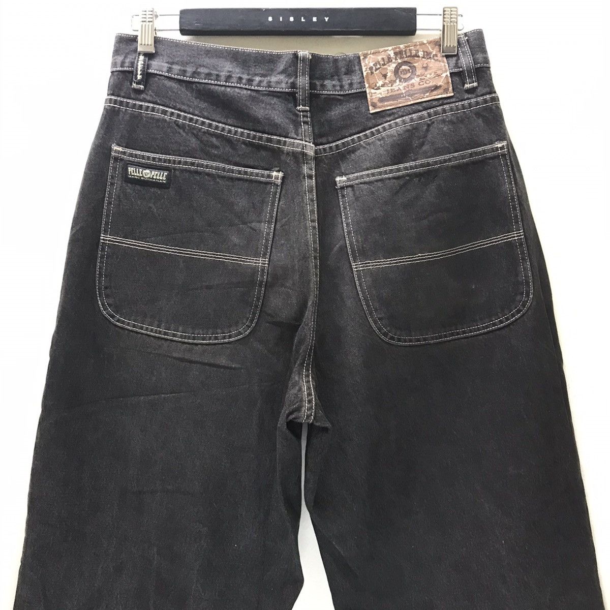 Pelle Pelle Pelle Pelle Marc Buchanan Black Denim Baggy Jeans Size US 33 - 11 Thumbnail