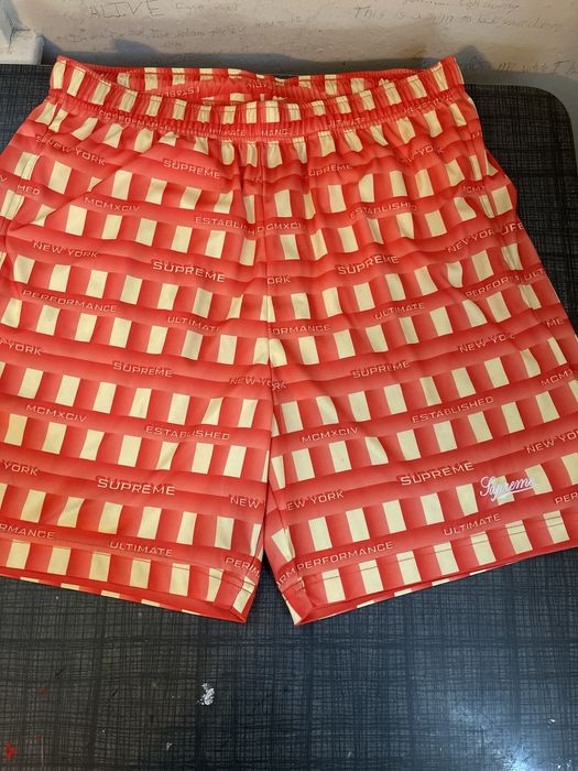 Supreme Supreme Grid Soccer Short Orange | Grailed