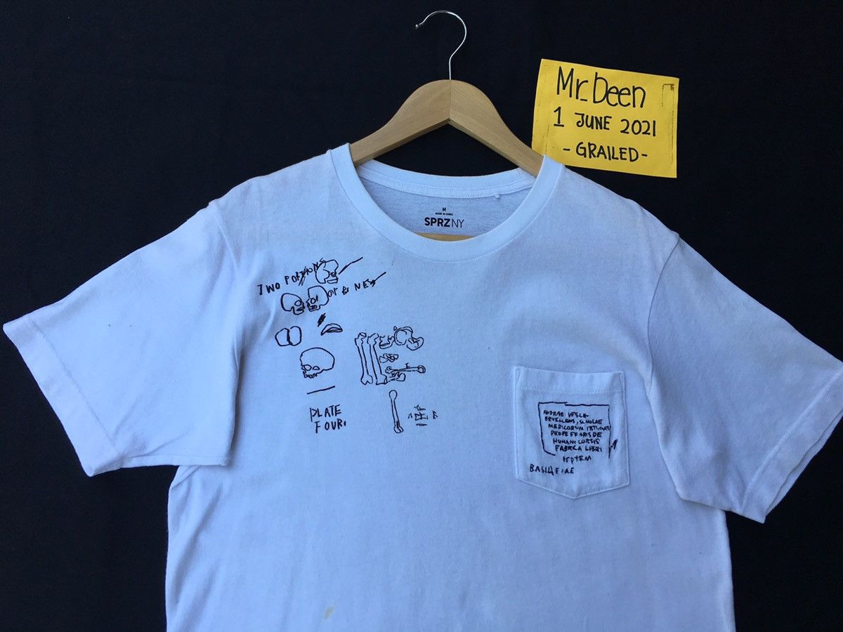 Japanese Brand Rare SPRZNY x Jean Michel Basquait Skeletons Ilustration Tee Size US M / EU 48-50 / 2 - 5 Thumbnail