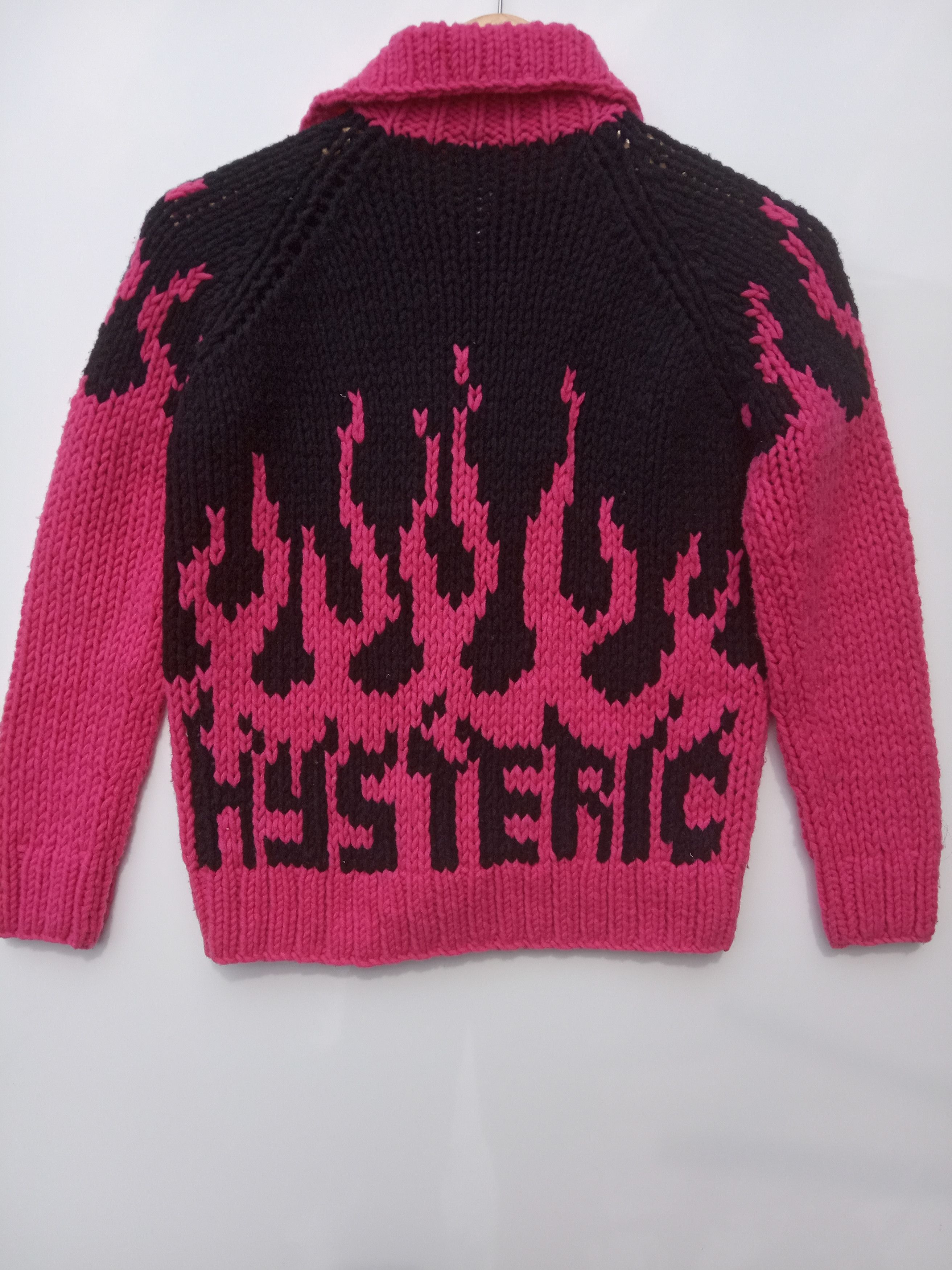 Hysteric Glamour cable knit cowichan flame hysteric | Grailed
