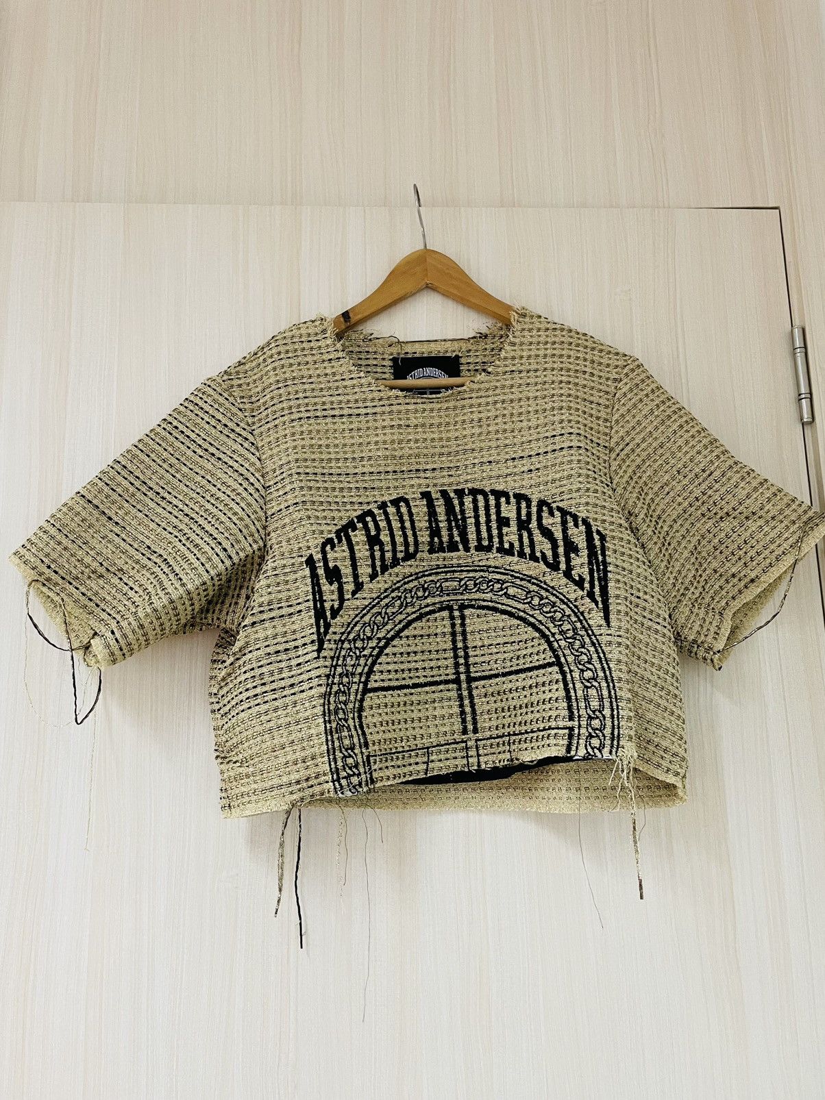 Astrid Andersen Gold tweed cropped top Size US M / EU 48-50 / 2 - 1 Thumbnail