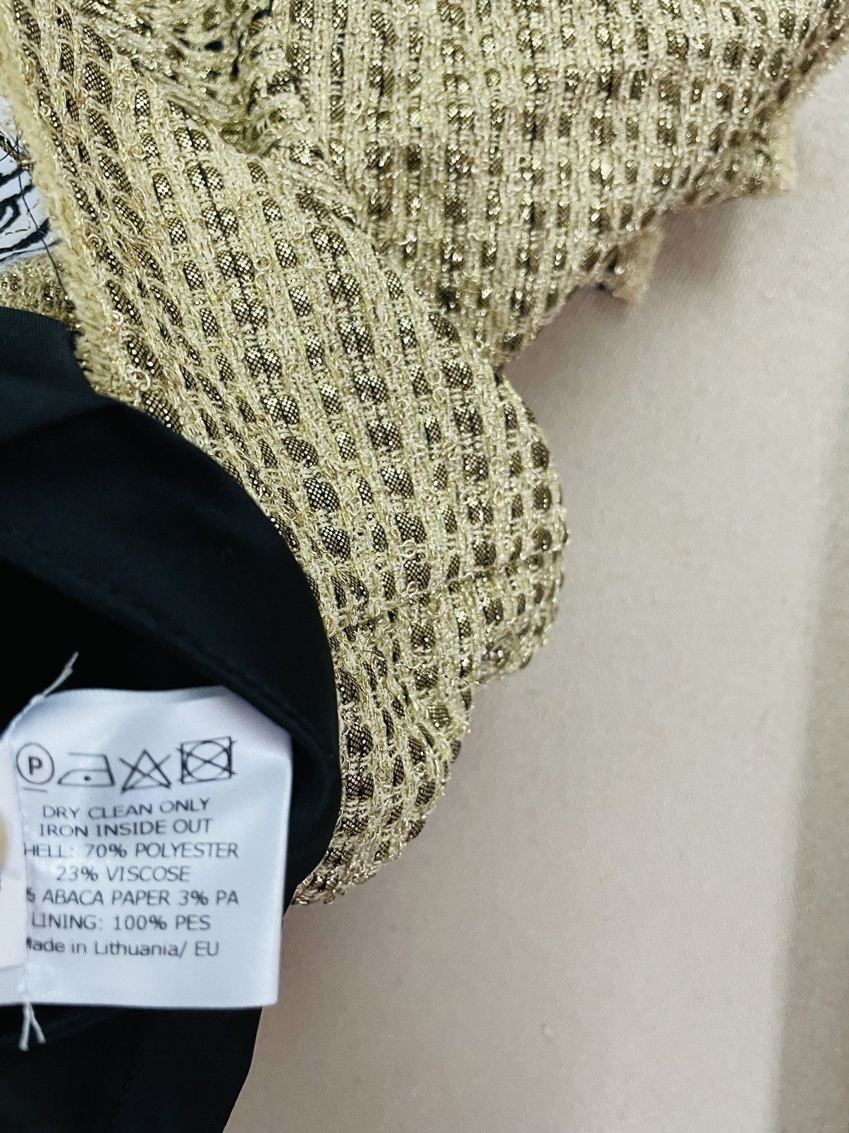 Astrid Andersen Gold tweed cropped top Size US M / EU 48-50 / 2 - 8 Thumbnail
