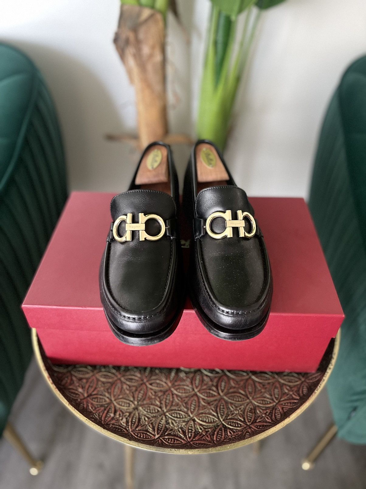 Salvatore Ferragamo Ferragamo Rolo Nero Calf Gancini-Bit Loafers 6