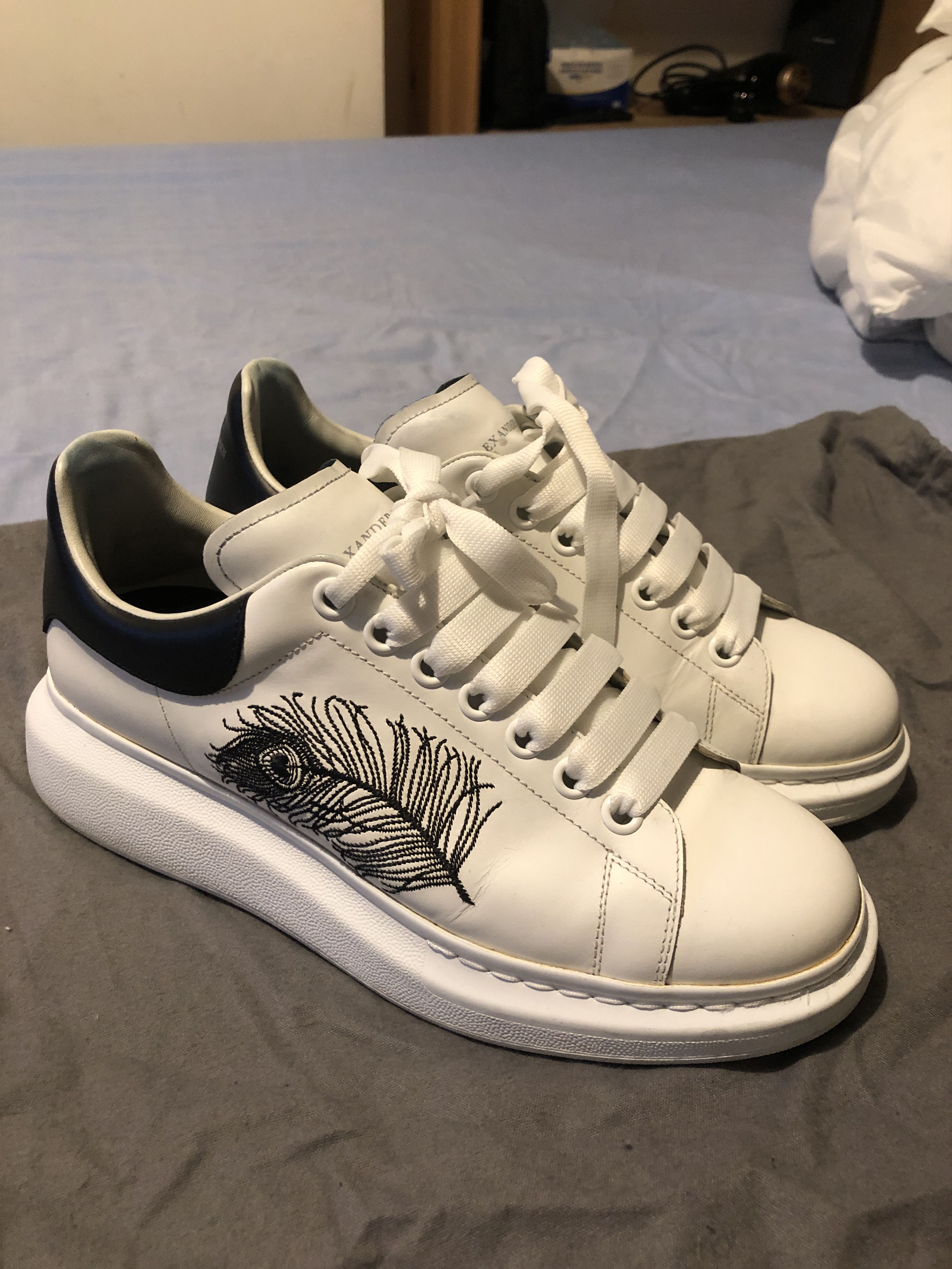 Alexander McQueen Alexander McQueen Feather Platform Sneakers Grailed