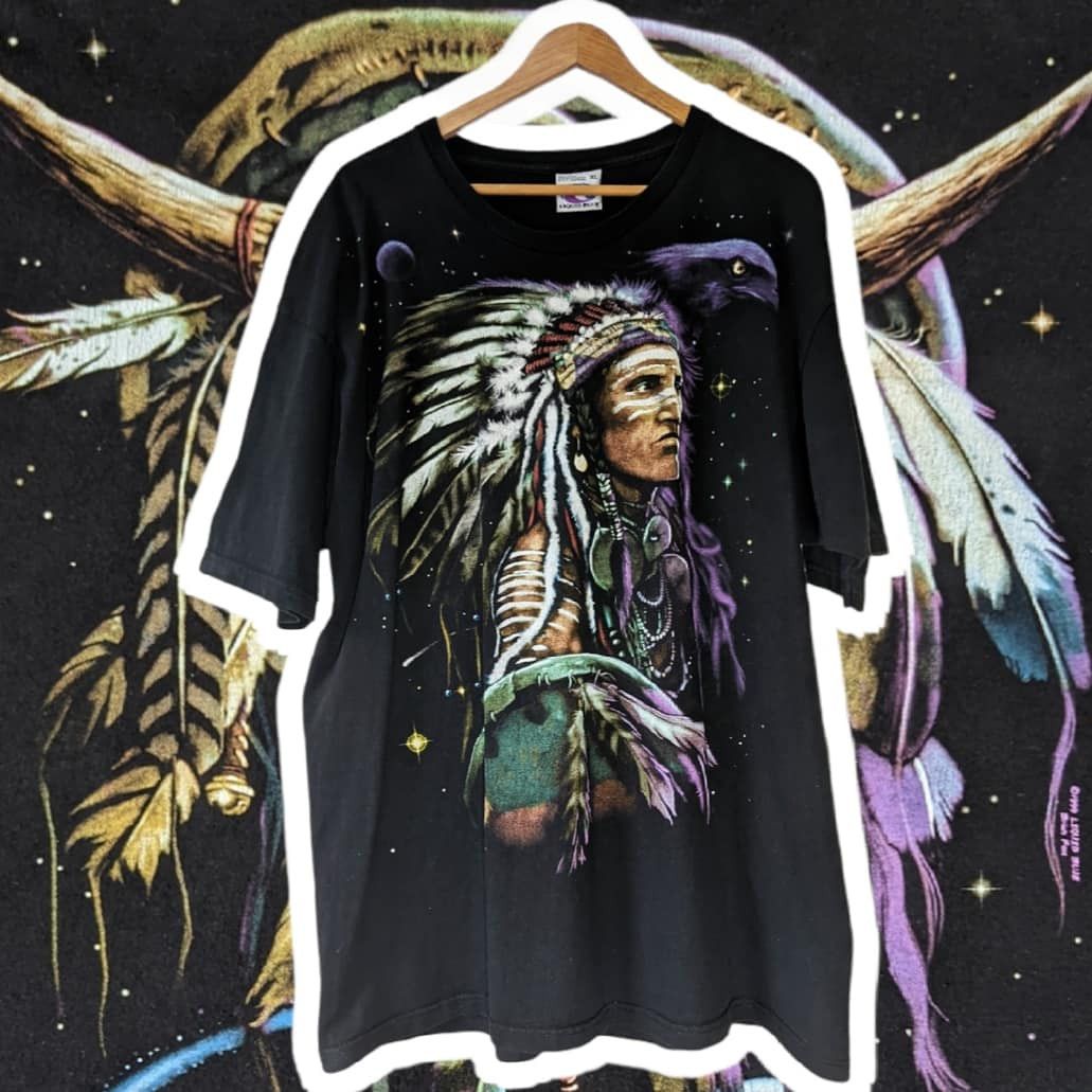 Liquid Blue × Vintage 1999 Liquid blue Native American All Over Print Size US XL / EU 56 / 4 - 1 Thumbnail