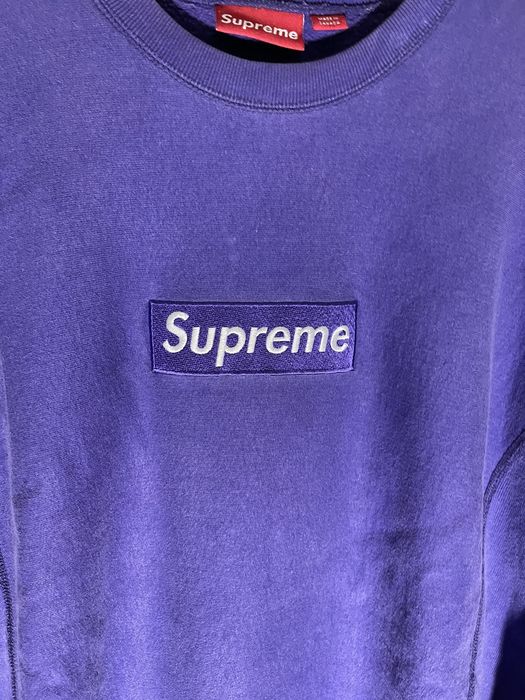 Supreme Rare 2006 Purple Supreme Box Logo Crewneck large | Grailed