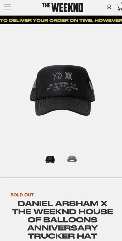 The Weeknd House purchases of Balloons Trucker Hat