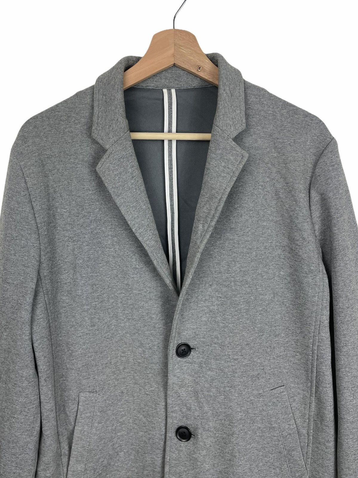 RAGEBLUE RAGEBLUE Bonded Jersey Minimalist Tailored Coat Size US L / EU 52-54 / 3 - 3 Thumbnail