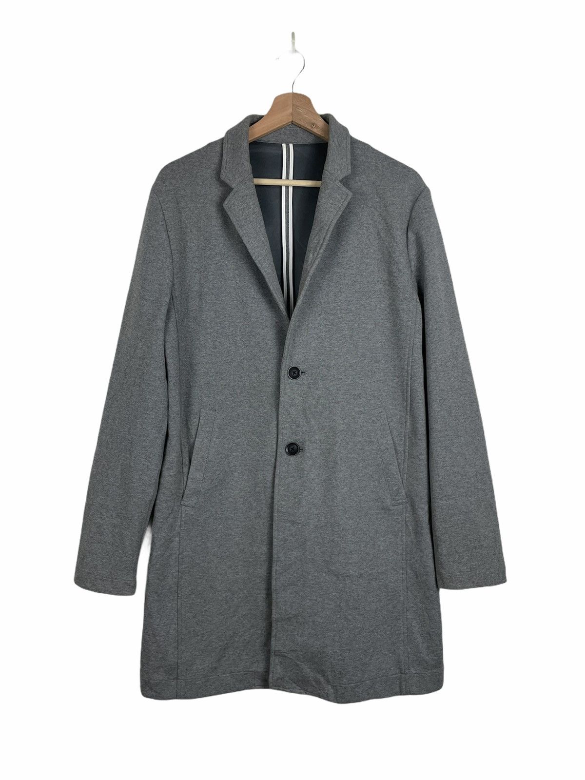 RAGEBLUE RAGEBLUE Bonded Jersey Minimalist Tailored Coat Size US L / EU 52-54 / 3 - 1 Thumbnail