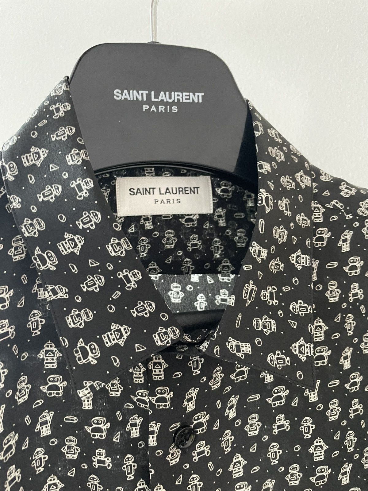 Hedi Slimane × Saint Laurent Paris × Yves Saint Laurent Super Runway Saint Laurent Silk Shirt Brand New Size US XL / EU 56 / 4 - 19 Thumbnail