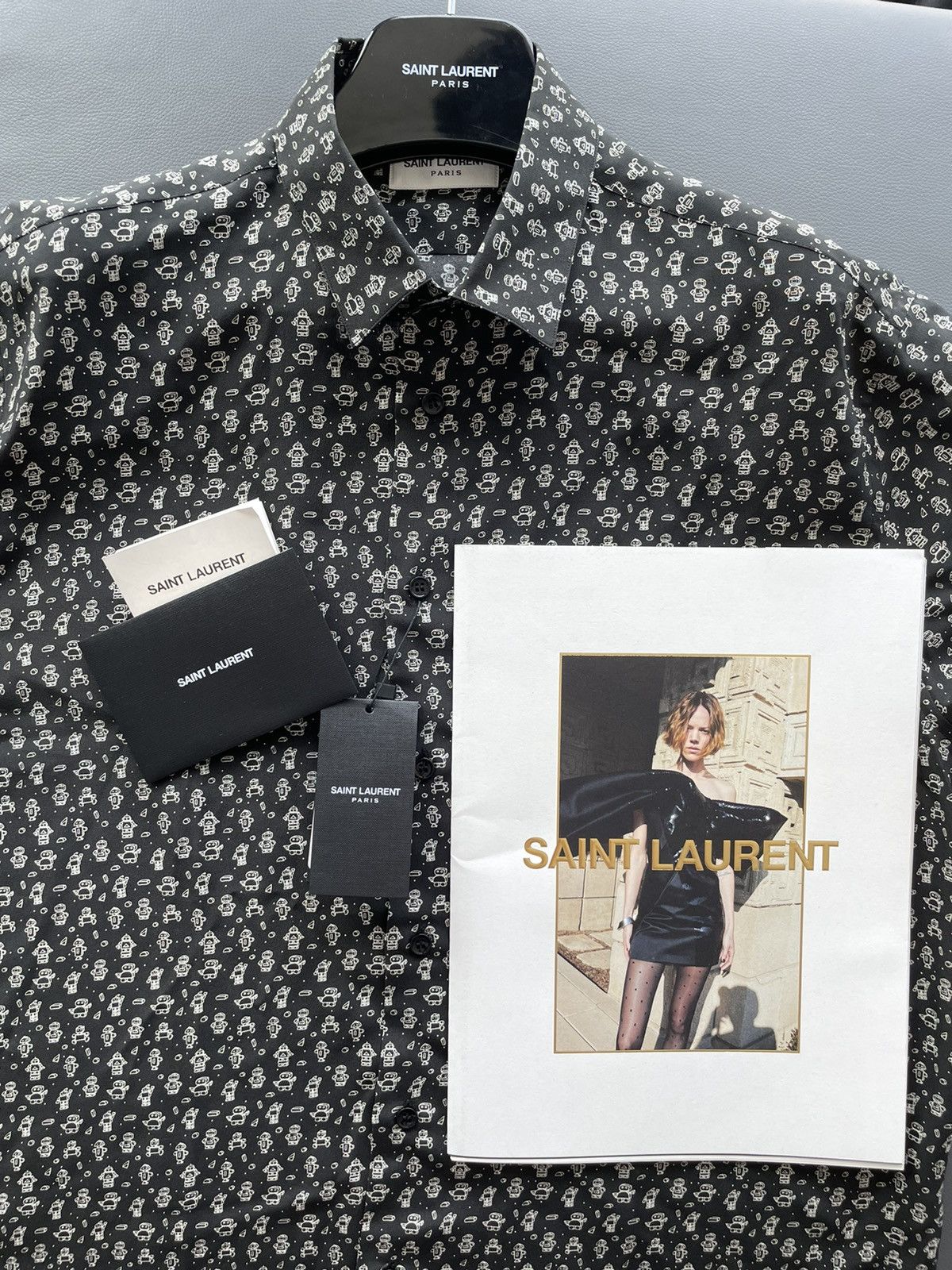 Hedi Slimane × Saint Laurent Paris × Yves Saint Laurent Super Runway Saint Laurent Silk Shirt Brand New Size US XL / EU 56 / 4 - 12 Thumbnail