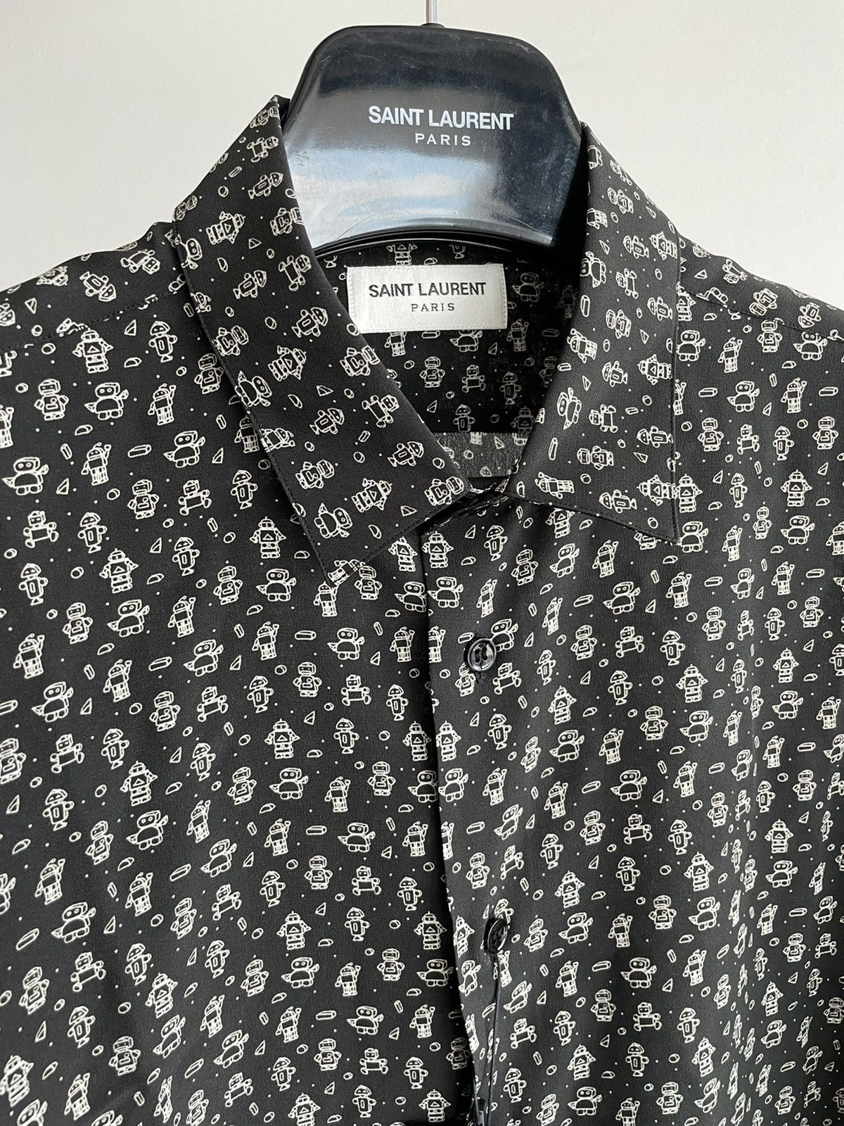 Hedi Slimane × Saint Laurent Paris × Yves Saint Laurent Super Runway Saint Laurent Silk Shirt Brand New Size US XL / EU 56 / 4 - 4 Thumbnail