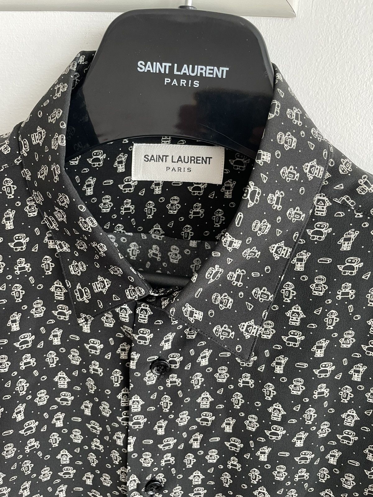 Hedi Slimane × Saint Laurent Paris × Yves Saint Laurent Super Runway Saint Laurent Silk Shirt Brand New Size US XL / EU 56 / 4 - 17 Thumbnail