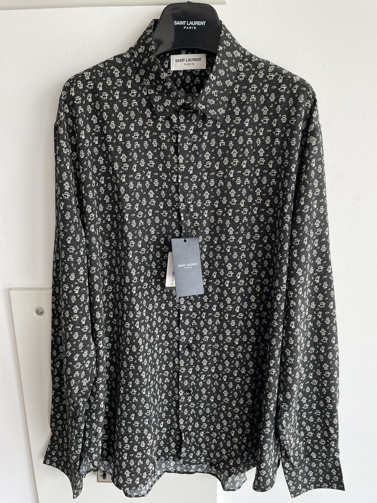 Hedi Slimane × Saint Laurent Paris × Yves Saint Laurent Super Runway Saint Laurent Silk Shirt Brand New Size US XL / EU 56 / 4 - 3 Thumbnail