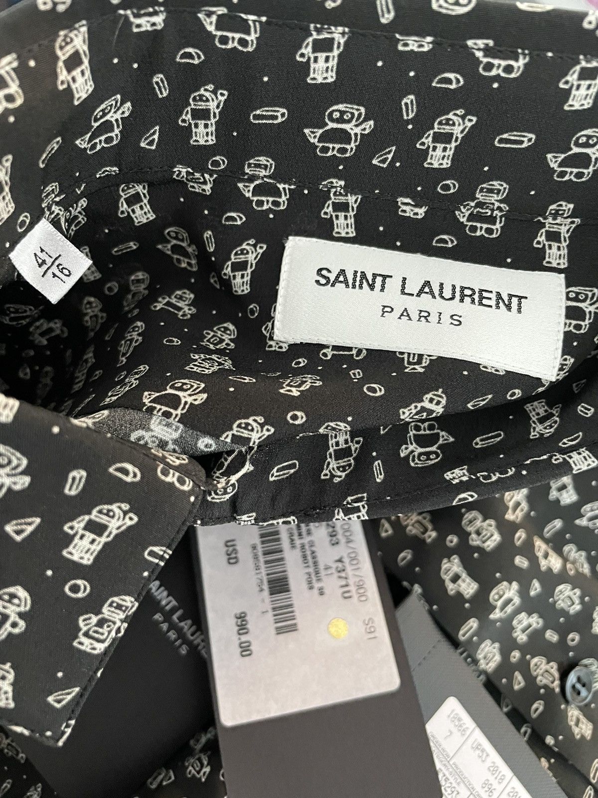 Hedi Slimane × Saint Laurent Paris × Yves Saint Laurent Super Runway Saint Laurent Silk Shirt Brand New Size US XL / EU 56 / 4 - 7 Thumbnail