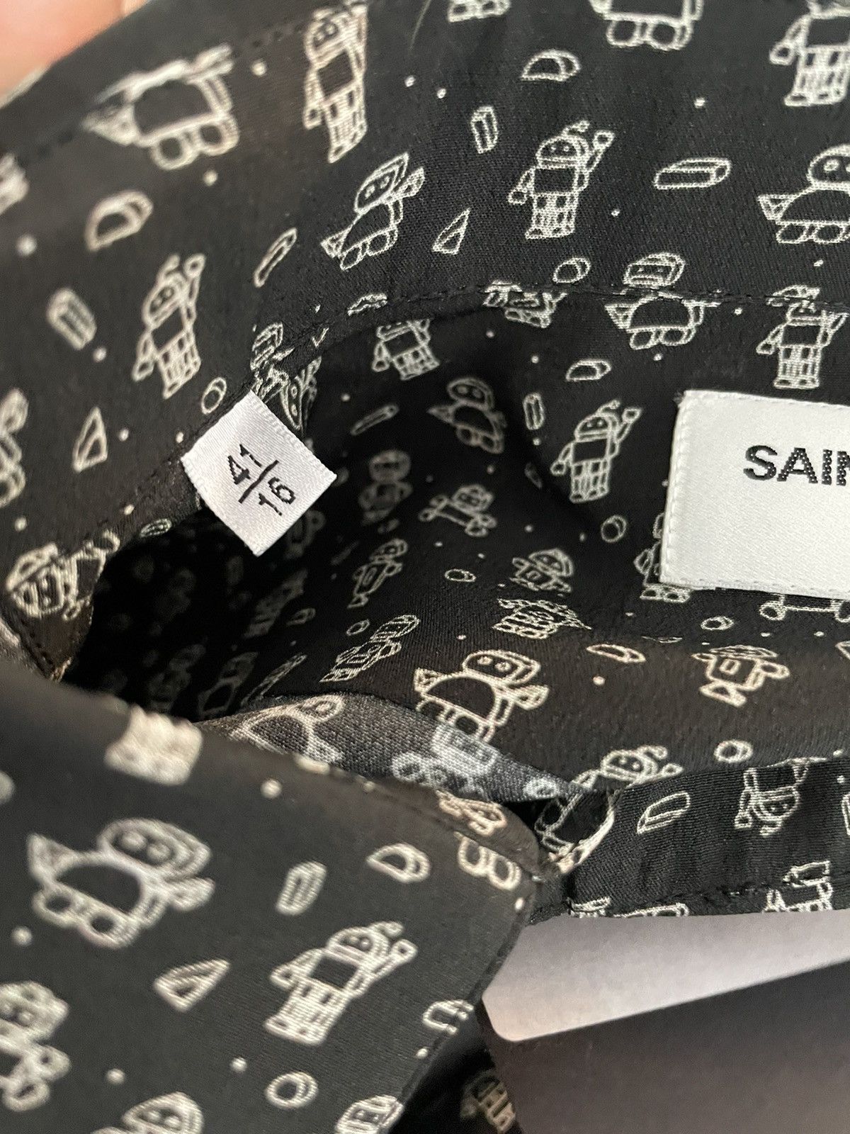 Hedi Slimane × Saint Laurent Paris × Yves Saint Laurent Super Runway Saint Laurent Silk Shirt Brand New Size US XL / EU 56 / 4 - 9 Thumbnail