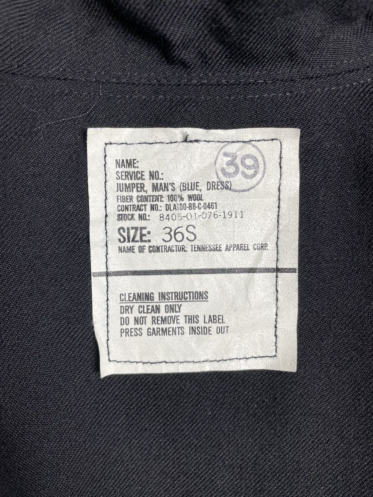 Vintage US Navy Sailor Jumper 36S NOS 1988 | Archive Military Size US S / EU 44-46 / 1 - 6 Thumbnail