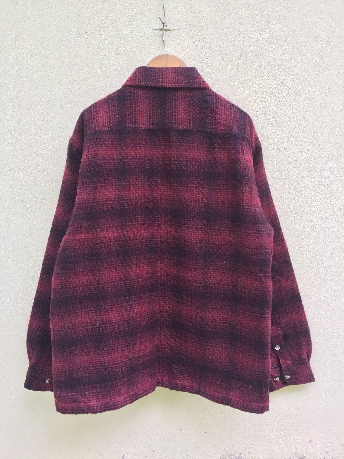 Kansai Yamamoto Kansai Jeans Red Plaid Inner Quilted Jacket Size US M / EU 48-50 / 2 - 2 Thumbnail