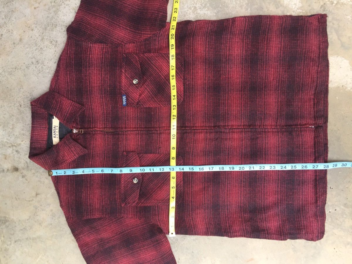 Kansai Yamamoto Kansai Jeans Red Plaid Inner Quilted Jacket Size US M / EU 48-50 / 2 - 8 Thumbnail