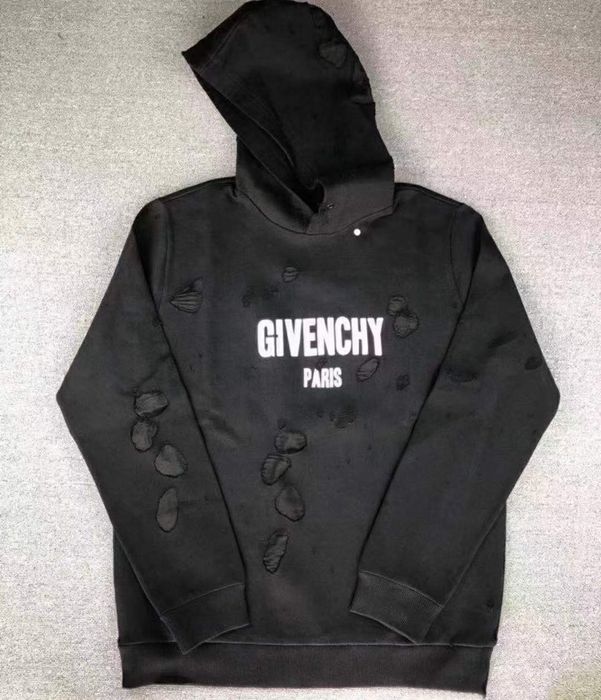 Givenchy paris distressed outlet hoodie