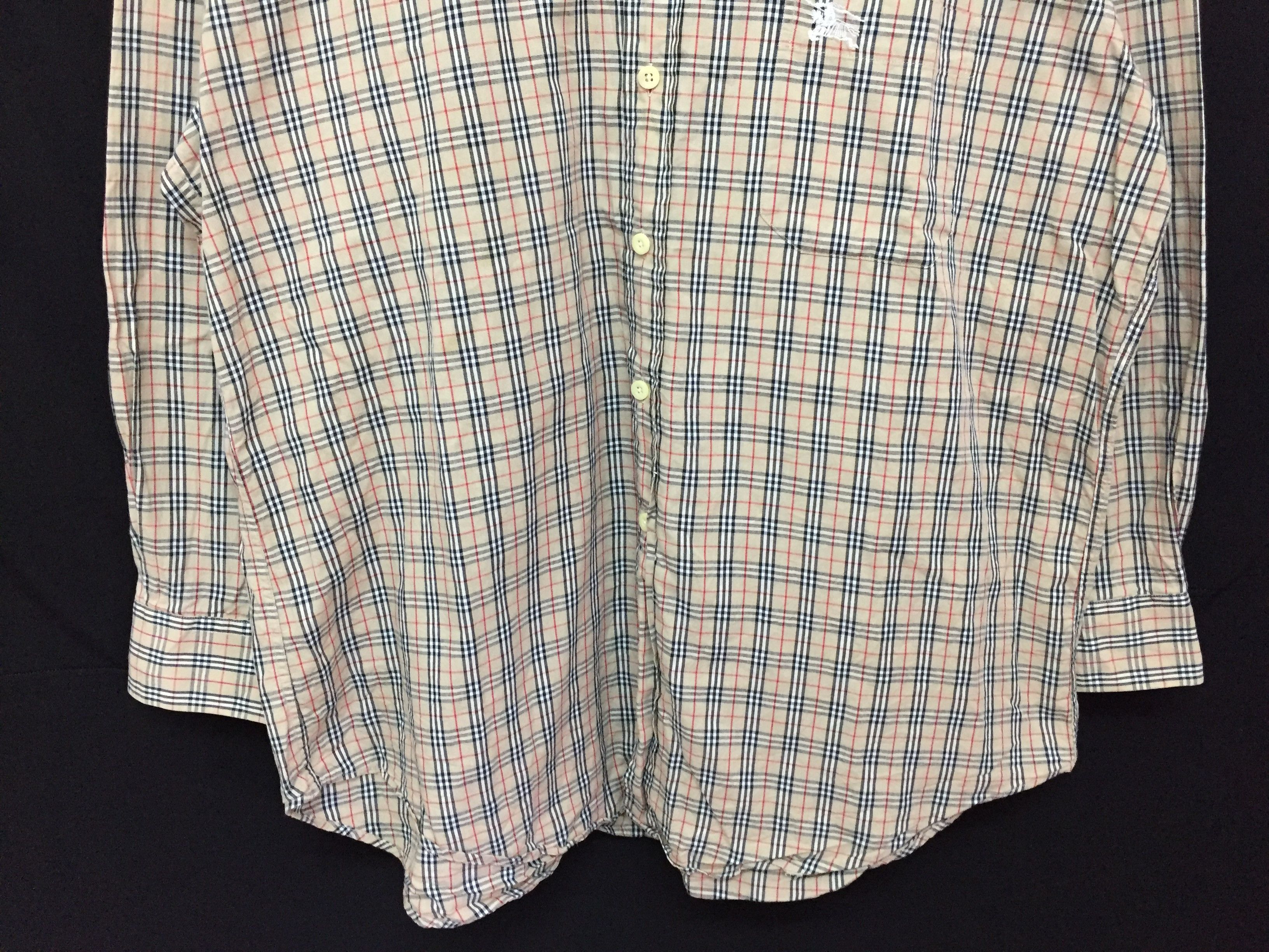 Burberry × Vintage 90's BurberryS Nova Check Button down shirt Size US XL / EU 56 / 4 - 5 Thumbnail