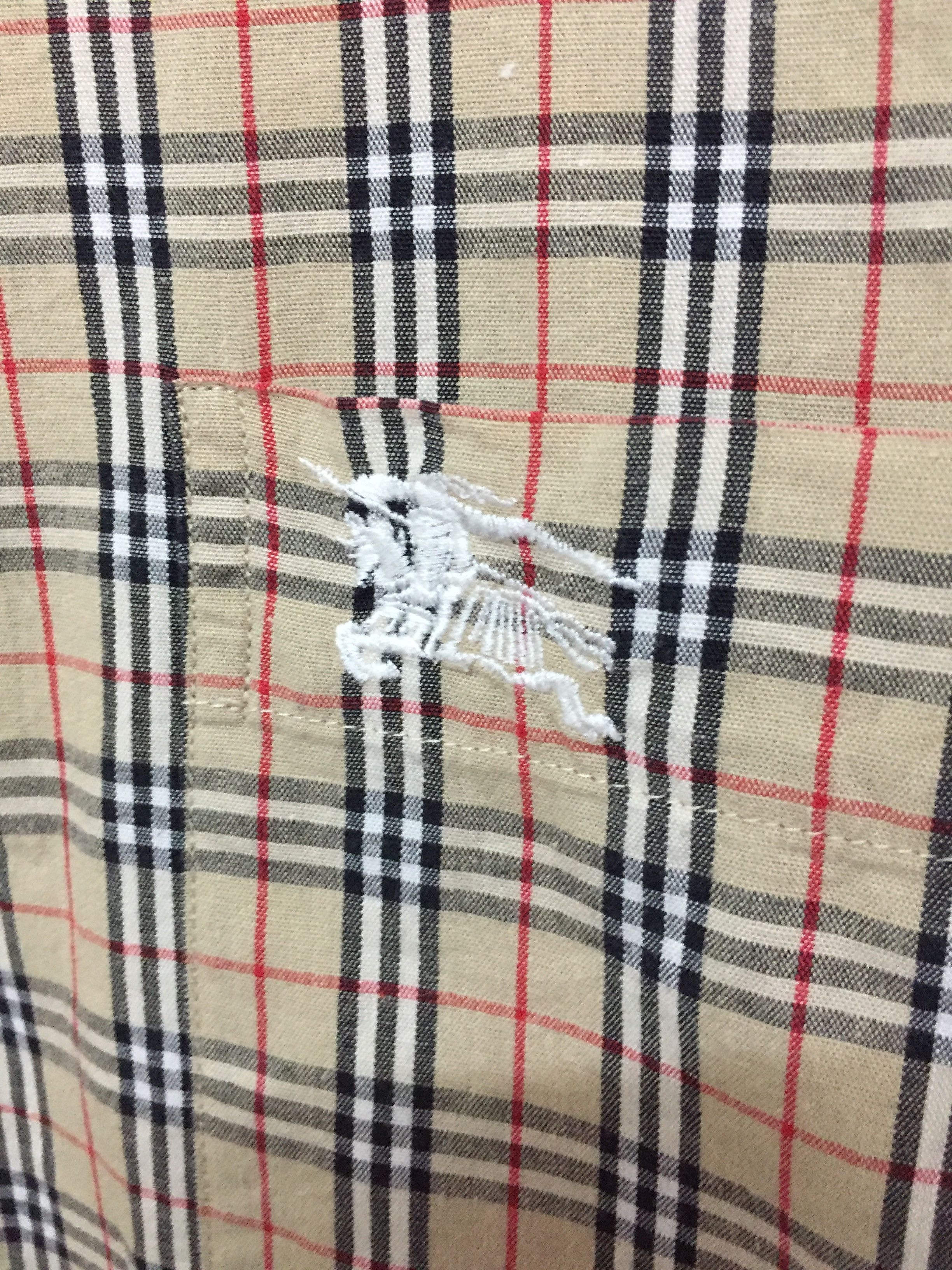 Burberry × Vintage 90's BurberryS Nova Check Button down shirt Size US XL / EU 56 / 4 - 6 Thumbnail