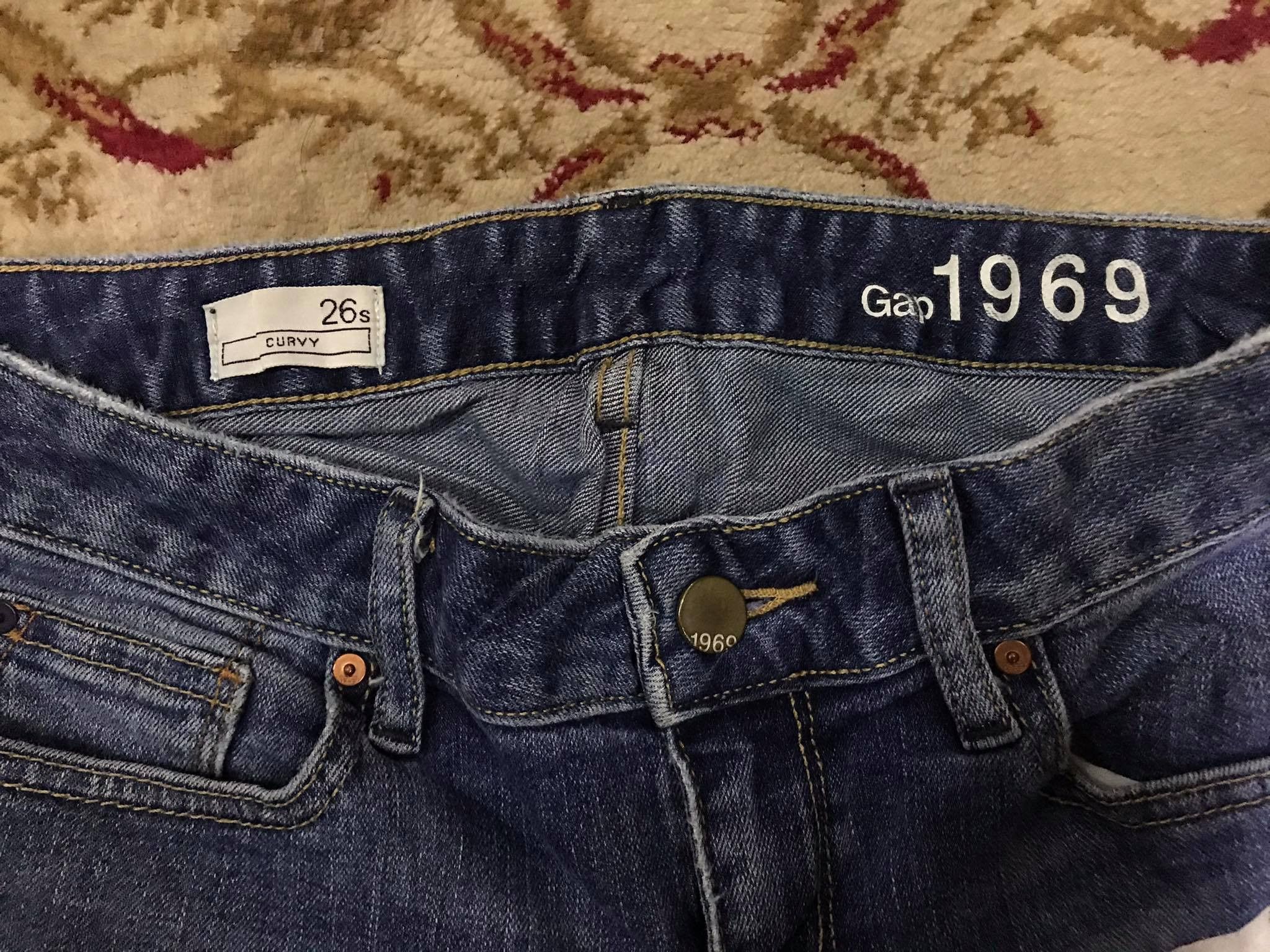 GAP 1969 Denim Mens Jeans Size 28x30 Blue Slim Fit Straight Cut Classic Stretch - Foto 6