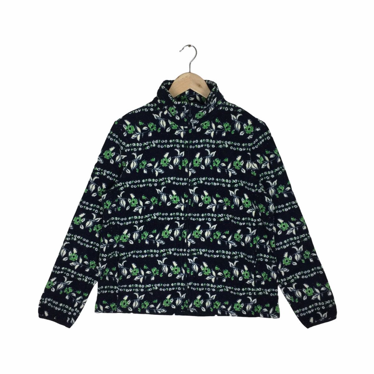 Japanese Brand × Uniqlo Uniqlo Fleece Floral Wool Jacket Size US XL / EU 56 / 4 - 1 Thumbnail