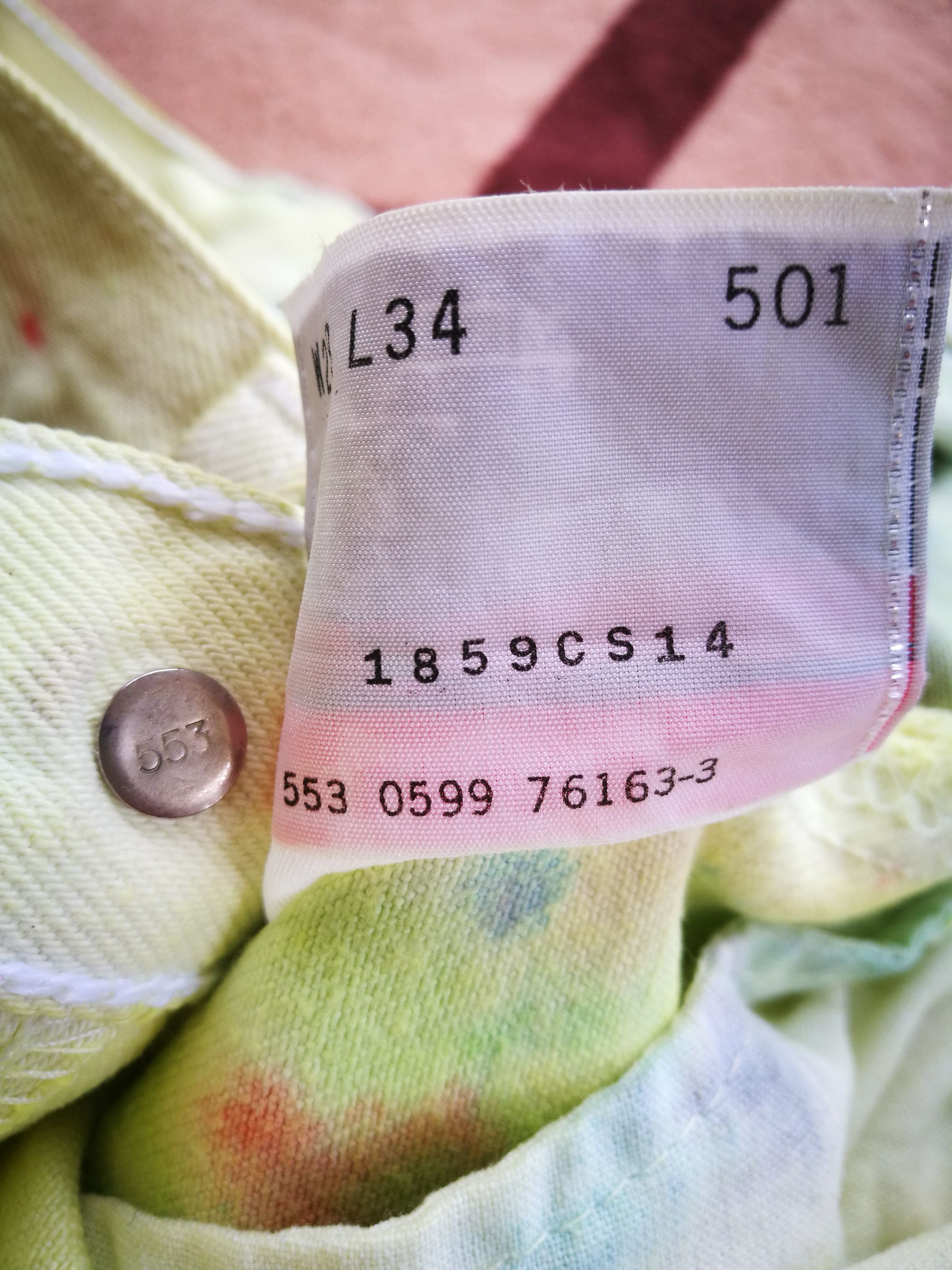Levi's Vintage Clothing Vintage levis 501 custom made tye dye Size US 29 - 6 Thumbnail