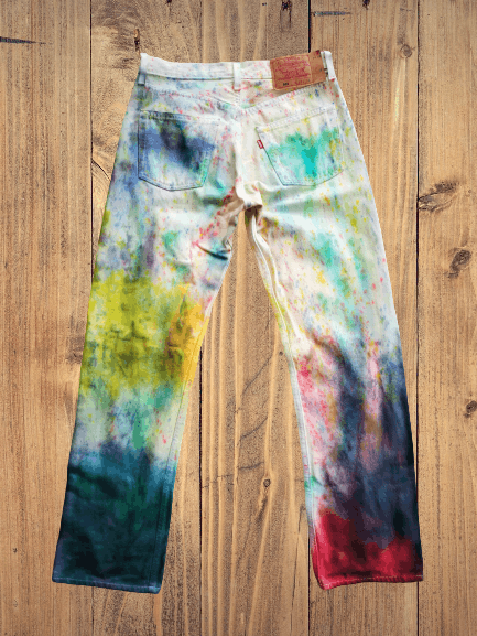 Levi's Vintage Clothing Vintage levis 501 custom made tye dye Size US 29 - 2 Thumbnail