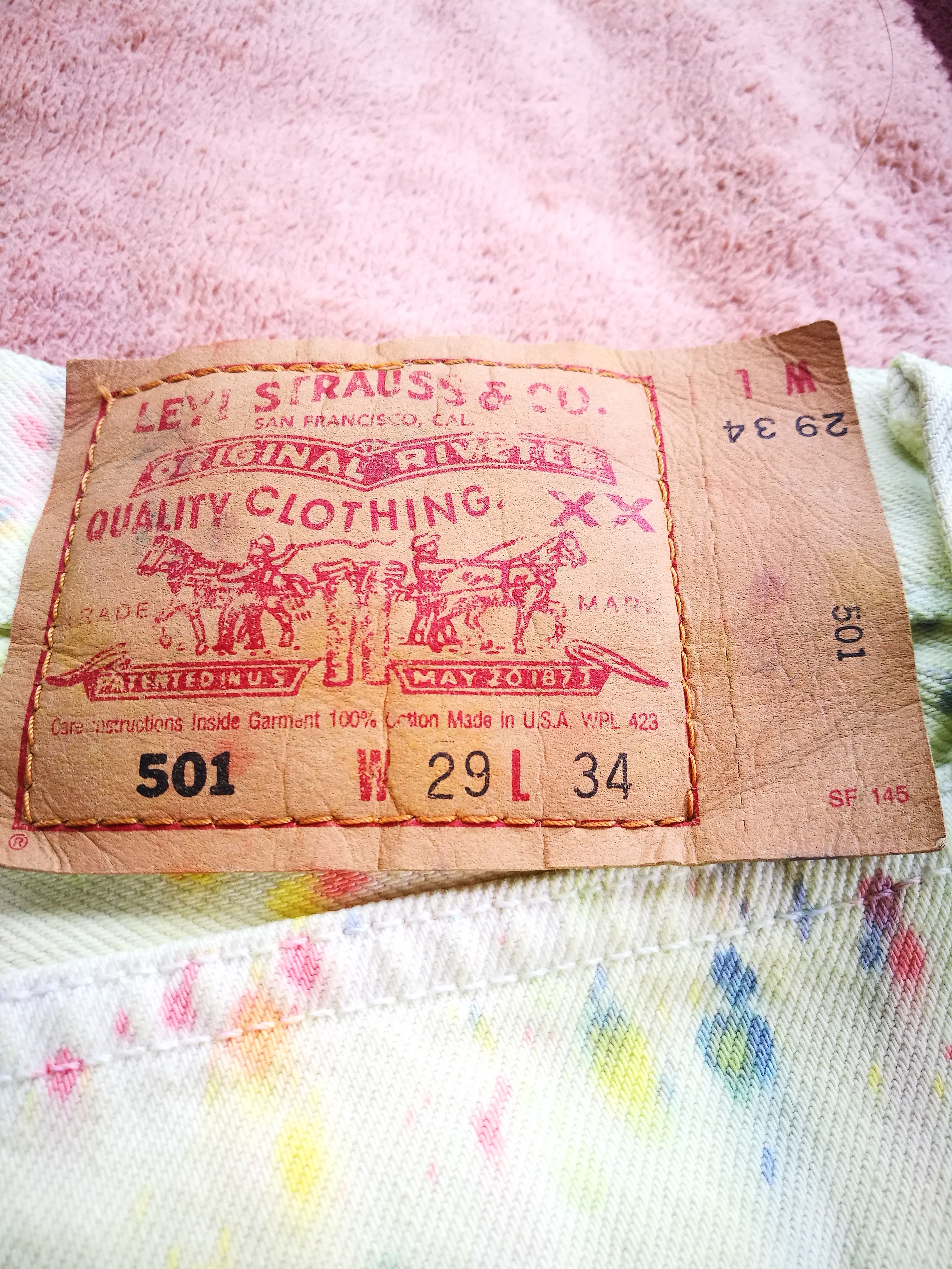 Levi's Vintage Clothing Vintage levis 501 custom made tye dye Size US 29 - 3 Thumbnail