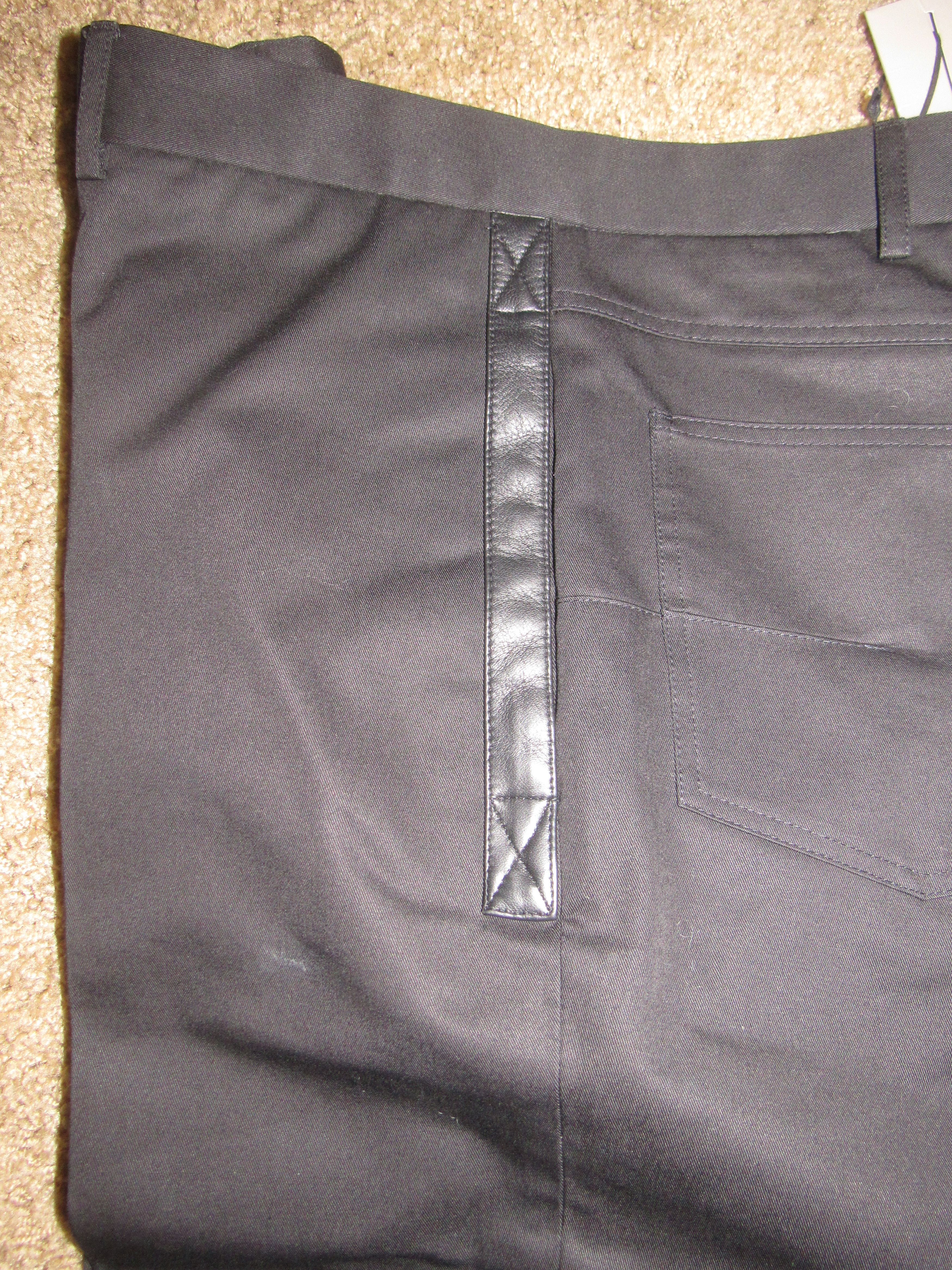 Dior × Hedi Slimane RARE DIOR HOMME SLIMANE ERA TROUSER W / LEATHER Size US 36 / EU 52 - 8 Thumbnail
