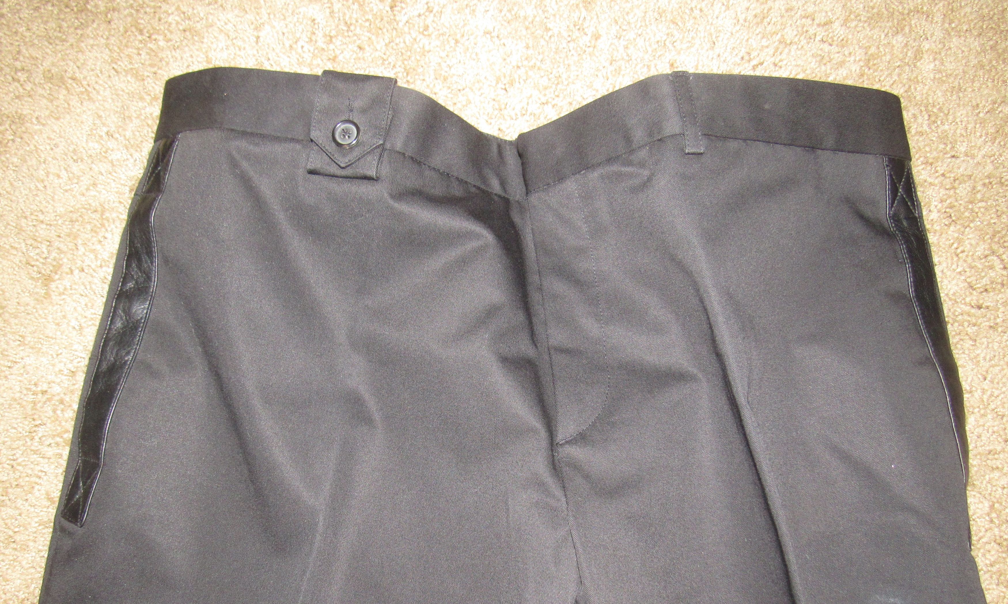 Dior × Hedi Slimane RARE DIOR HOMME SLIMANE ERA TROUSER W / LEATHER Size US 36 / EU 52 - 2 Thumbnail
