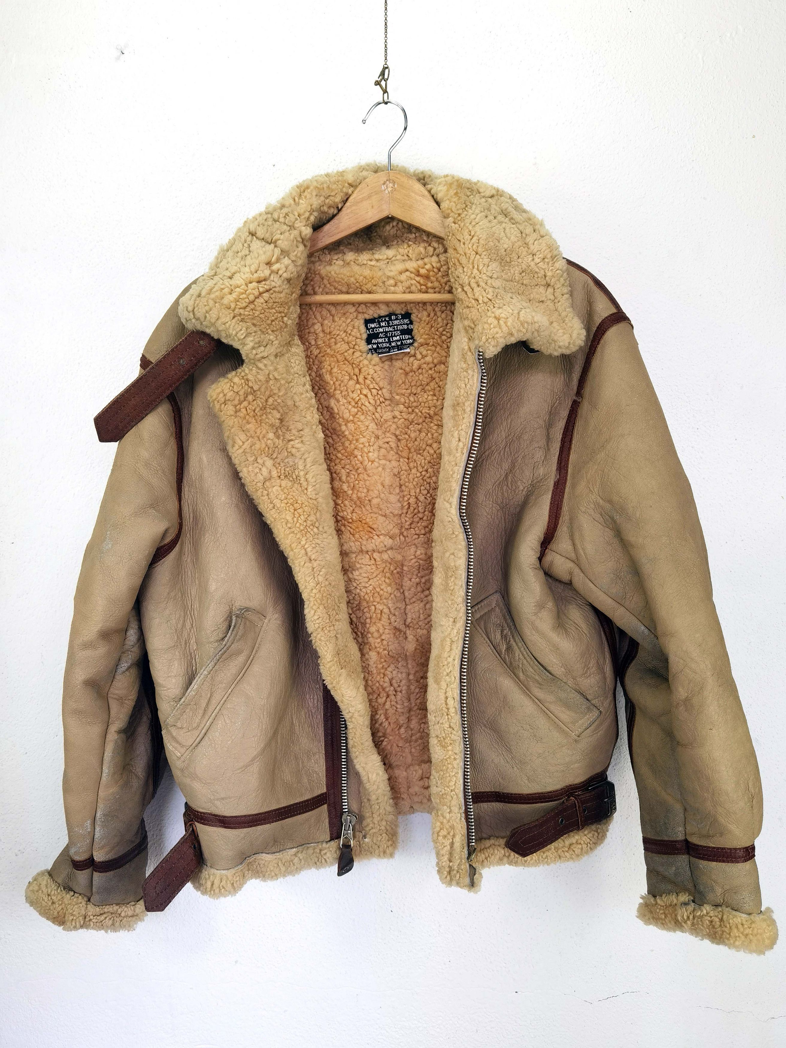 Avirex 2.4 VINTAGE AVIREX B3 Aviator Shearling sheepskin bomber 
