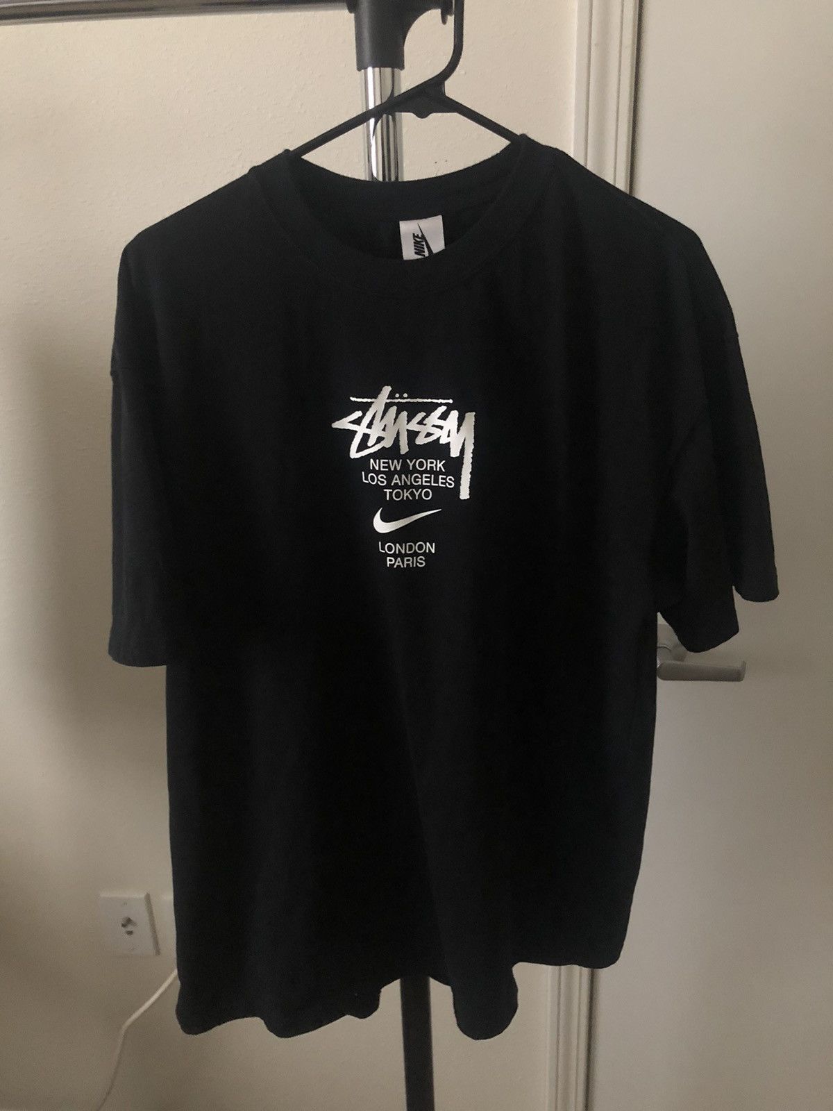 T-shirt Nike x Stussy Blue size L International in Polyester - 34406610