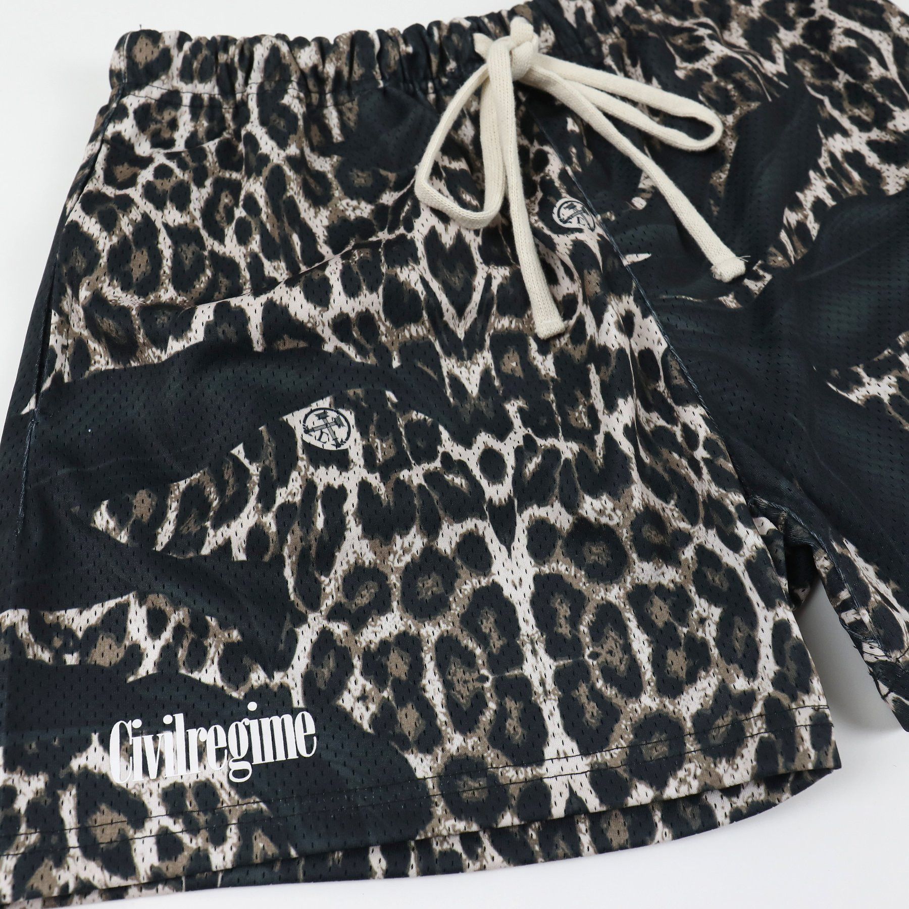 Civil Regime Leopard Leaf Mesh Shorts - XL - 34-36 🦋🔥 Size US 34 / EU 50 - 5 Thumbnail